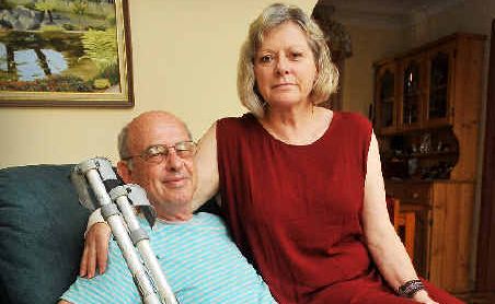 Road to recovery: Wayne and Pamela Evans relaxing at home yesterday. Road to recovery: Wayne and Pamela Evans relaxing at home yesterday.